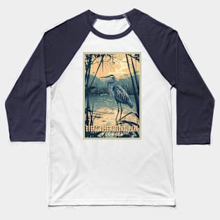 Everglades National Park Vintage Travel  Poster Baseball T-Shirt